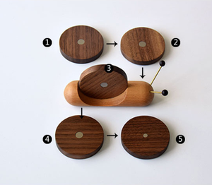 Posavasos de madera maciza, taza de té, caracol - Product Image 6