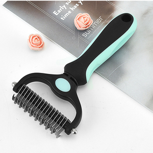New Hair Removal Comb for Dogs Cat <b>Detangler</b> Fur Trimming Dematting <b>Brush</b> Grooming Tool for Matted Long Hair Curly Pet - Product Image 4