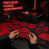 Feuilles de similicuir PU vierges pour gravure laser, effet fibre de carbone rouge à noir, avec adhésif, vente en gros