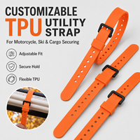 Sangle utilitaire réglable en TPU avec logo personnalisé, réutilisable, pour bagages de moto, fixations de ski et équipement de plein air – Vente en gros