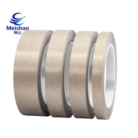 Cinta Conductora Plateada Gris Meishan de Tejido Liso, Protección EMI Anti-Interferencia, Autoadhesiva, para Sellado de Bolsas, Reparación de PCB Electrónicos