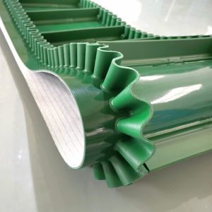 Băng Tải Nghiêng Cấp Thực Phẩm Vách Ngăn Bằng Nhựa PVC Pu Có Phễu Và Đinh - Product Image 3