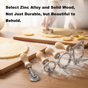 Meilleures ventes : Moule à raviolis et emporte-pièce à bords cannelés en alliage <span class=keywords><strong>de</strong></span> zinc à démoulage facile pour desserts <span class=keywords><strong>de</strong></span> restaurant - Product Image 4