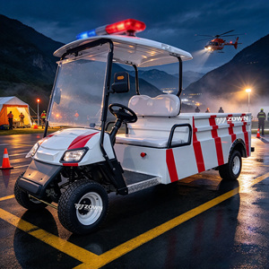 Voiturette de golf électrique pour ambulance avec caisse de chargement pour le transport d'urgence sur campus et en zone touristique - Product Image 1