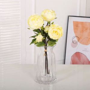 OH ARTS Indoor Dining Table Silk Flower Bunch 50cm X3 Peony Christmas Living Room Furnishings Manufacturer Wholesale - Product Image 6