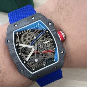 <span class=keywords><strong>Montre</strong></span> mécanique de luxe personnalisée de haute qualité 7,8 mm, bracelet en nylon de couleur vive, <span class=keywords><strong>montre</strong></span> de sport en fibre de carbone - Product Image 5