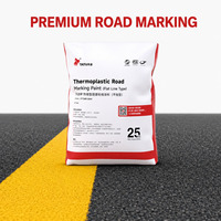 Peinture thermoplastique pour marquage routier TATU II, revêtement thermofusible standard pour les travaux de marquage routier public.
