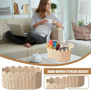 <strong>Decorative</strong> Wicker <strong>Basket</strong> - Functional Small <strong>Basket</strong> Woven Bin with Multiple Function, Rope <strong>Storage</strong> Box with <strong>Decorative</strong> Appeal - Product Image 5
