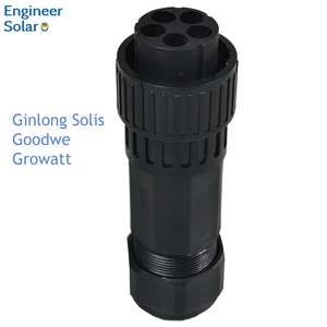 Growatt goodwe Solis ginlong EG4 <span class=keywords><strong>sungrow</strong></span> SJ devalan เก็บพลังงานไฮบริดอินเวอร์เตอร์3เฟส5ขาแกนทองแดงสีดำ IP65 ABS - Product Image 2