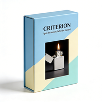 Boîte d'emballage personnalisée pour briquet en carton ondulé écologique, gaufrée, avec pelliculage mat et impression, pour briquet à gaz