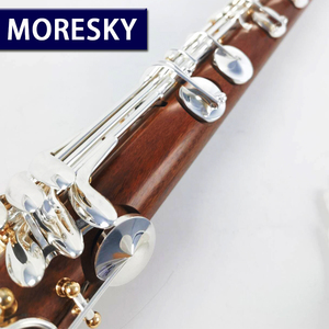 Clarinete bajo MORESKY de ébano y mopane, profesional, en Si bemol/Si bemol, 26 llaves, BCL-386 - Product Image 3