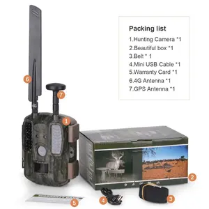 4G telecamere da caccia trappole per foto Scout Wild Camera Trail GPS/e-mail/<span class=keywords><strong>MMS</strong></span>/FTP/GSM visione notturna cosa impermeabile IP66 - Product Image 1