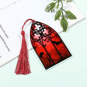 Marque-pages personnalisés en acrylique style baroque Soleil & Lune Rose Violet |   Marque-pages pour les amateurs de livres - Product Image 3