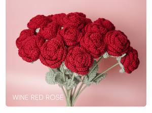 Großhandel gestrickte Blumen häkeln <span class=keywords><strong>Roselle</strong></span> Rosen für moderne Haus, Hochzeit & Festival Dekor Fabrik direkte Groß bestellungen - Product Image 6
