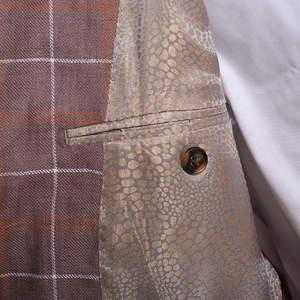 Offre Spéciale classique personnalisé tailleur robe en laine pour hommes coupe ajustée en gros hommes costumes à carreaux manteau - Product Image 4