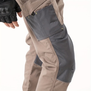 Pantalones DE SEGURIDAD duraderos OEM personalizados para hombre con protección contra las rodillas, pantalones de trabajo multibolsillos ajustados con estilo - Product Image 3