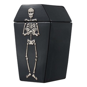 Faïence d'Halloween 28 onces en forme de cercueil Squelette Traiter Pot de stockage des aliments pour <span class=keywords><strong>la</strong></span> cuisine décoration de <span class=keywords><strong>la</strong></span> maison récipient à farine alimentaire - Product Image 2