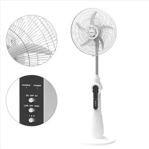 16 Inch Electric AC DC Rechargeable 12V4.5AH Floor Air Cooler Conditioners With Light Home Cooling Stand Fan