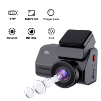Mini Caméra de Voiture Wi-Fi GPS 4K Double Lentille Avant et Arrière, Caméra Embarquée 4K Wi-Fi GPS à Double Objectif