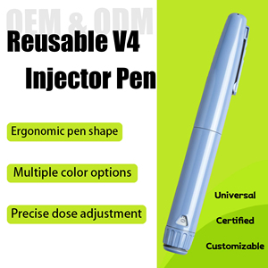 Stylo à peptides rechargeable V4, distributeur d'insuline quantitatif portable avec emballage en boîte, dispositif de dosage réutilisable en métal, flacon de 3 ml - Product Image 2