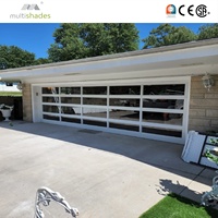 Porte de garage pliante sécurisée moderne multicolores avec verre trempé épais et système de motorisation électrique de marque chinoise de premier plan