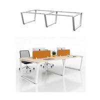 Cadre de table de bureau en métal moderne Face-of-face 4 sièges