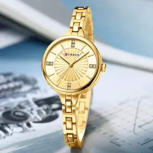 Curren 9097L Women Ladies Quartz Watch Elegant Generous Luxury Classic Fashion Dress Waterproof Women's Wrist Watches For Girls