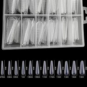 120 Uds puntas de formas dobles transparentes, forma de Gel de construcción rápida, sistema de <span class=keywords><strong>uñas</strong></span>, puntas de cobertura completa, forma de extensión de <span class=keywords><strong>uñas</strong></span> - Product Image 6