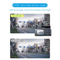 Caméra embarquée 3 objectifs 1080P Full HD avec contrôle WiFi via application, triple caméra avant, habitacle et arrière, écran IPS 2.0, enregistreur vidéo automatique, vente en gros