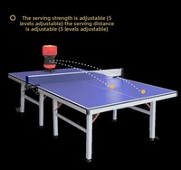 Lanzador Automático de Pelotas de Tenis de Mesa, Máquina de Entrenamiento Eléctrica Portátil con Control Remoto y Ajustes Regulables para Niños