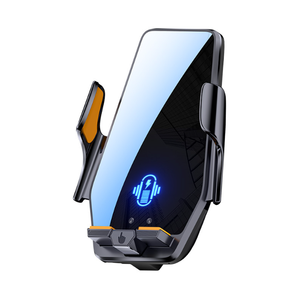 Support de chargeur de voiture 15W avec charge sans fil, fixation sur grille d'aération, en PC+ABS, support de téléphone portable, hauteur réglable et design durable - Product Image 5