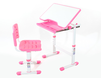 Ensemble de table inclinable multifonctionnelle réglable en hauteur, bureau pour enfants avec lampe et porte-livres pour enfants et adolescents