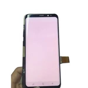 Grade B Super AMOLED Tampilan Layar untuk Samsung Galaxy Note 5 8 Note8 Lcd Layar Sentuh Pengganti Asli dengan Bingkai