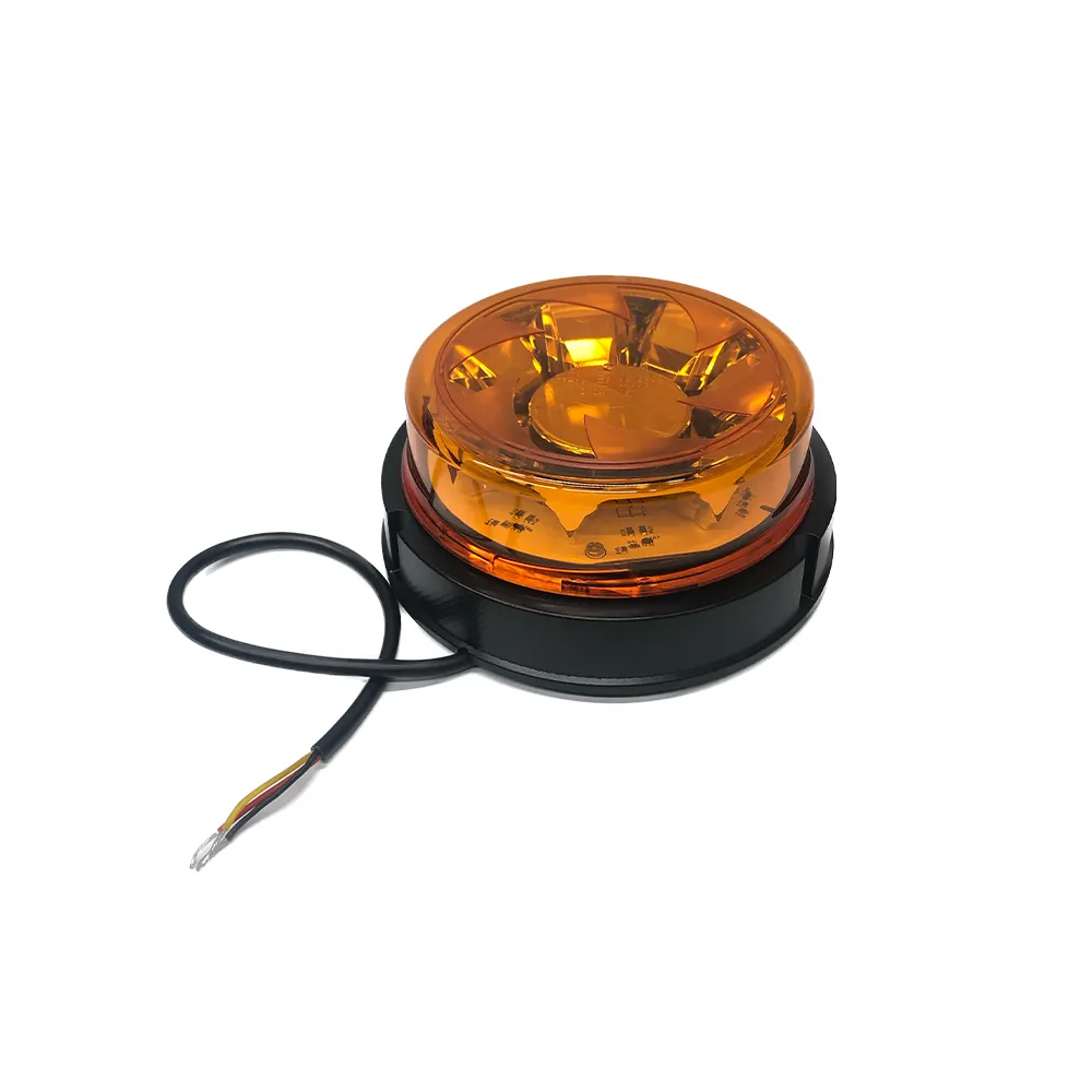 Ambre clignotant avertissement stroboscopique sécurité d'urgence Auto Stars Led Beacon Light With Base Mount Permanent 12V/24VDC