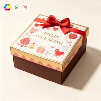 Boîte cadeau en papier kraft écologique pour Noël, avec fenêtre, motif personnalisé du Père Noël, pliable, réutilisable, pour emballer des biscuits et des bonbons, pour les fêtes