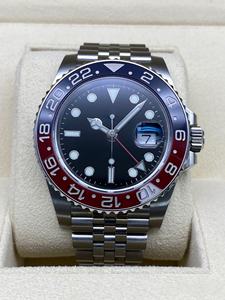 Reloj de pulsera de acero inoxidable de 40 mm de alta gama, lujoso y artesanal, con función GMT, movimiento 3285 y reserva de marcha - reloj de diseño. - Product Image 1