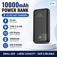 Batterie externe à charge rapide 10000 mAh avec indicateur LED USB-C, chargeur portable 10000 mAh pour gilets et vestes chauffants