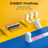 Evebot taşınabilir Printpods kırmızı mürekkep Mini etiket şişe tarihi akrilik moda mürekkep püskürtmeli yazıcılar Tablet dekorasyon cep son kullanma tarihi