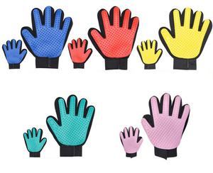 Massaggio pulizia Deshedding Brush Cat Gentle Dog Grooming <span class=keywords><strong>Glove</strong></span>, Bathing Pet Hair Remover guanti da bagno in Silicone per animali domestici - Product Image 4