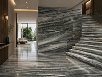 Dalles de quartzite vert brumeux pour îlots de cuisine, comptoirs, murs de douche, tables consoles, dessus de meubles de salle de bain, carreaux de sol