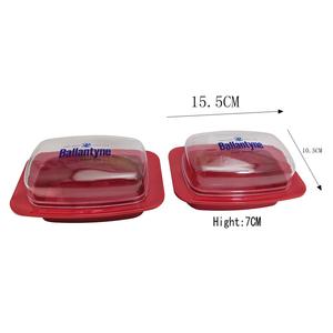 Plat à beurre en <span class=keywords><strong>plastique</strong></span> Transparent, pour Logo personnalisé sans BPA avec couvercle - Product Image 5