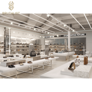 แนวคิดการตกแต่งภายในร้านรองเท้าขายดีพร้อมเฟอร์นิเจอร์ไม้จัดแสดงตามสั่งแบบสมัยใหม่ - Product Image 4