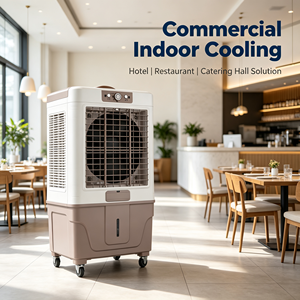 Refroidisseur d'air évaporatif portable sur pied avec <span class=keywords><strong>moteur</strong></span> DC, réservoir d'eau de 40 L, économie d'énergie, <span class=keywords><strong>pour</strong></span> restaurant, hôtel, entrepôt - Product Image 4
