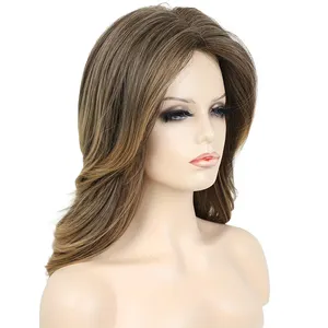 Wholesale price Women's party fashion wig Micro roll silver grey multi color Synthetic fiber fashion high-quality wig