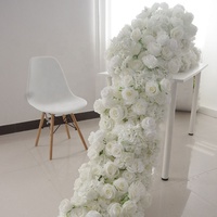 Fournitures de décoration de mariage romantique nouveau Design de chemin de fleurs artificielles roses
