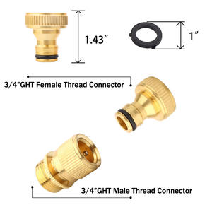 YOD Mini connecteur rapide en laiton personnalisé 3/4 pouce GHT Adaptateur mâle pour <span class=keywords><strong>robinet</strong></span> de jardin <span class=keywords><strong>Tuyau</strong></span> d'<span class=keywords><strong>arrosage</strong></span> Systèmes d'irrigation - Product Image 3