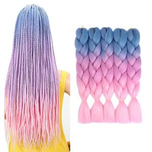 Prix usine100g 24 pouces personnes noires en gros expression française Curl os extension droite pour tresses Jumbo tressage cheveux - Product Image 1