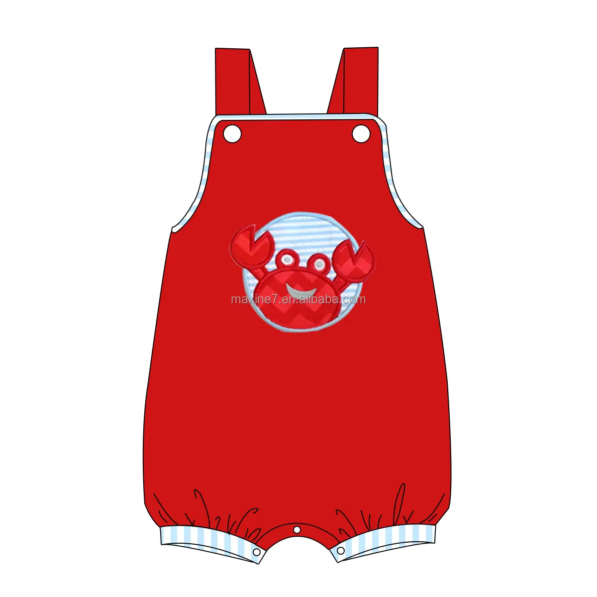 Populaire Kinderkleding Schattige Krab Applique Meisje Outfits Tweedelige Ruches Boetiek Baby Meisjes Sets