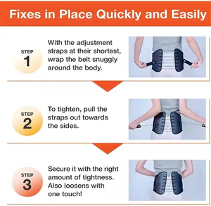 Ceinture de corset lombo-sacrée rigide en nylon réglable avec système de poulie avec logo personnalisé - Product Image 4