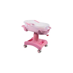 Cuna Plegable de Acero Inoxidable y ABS para Bebés, Resistente, con Ruedas, para Uso Médico en Obstetricia y Ginecología - Product Image 6